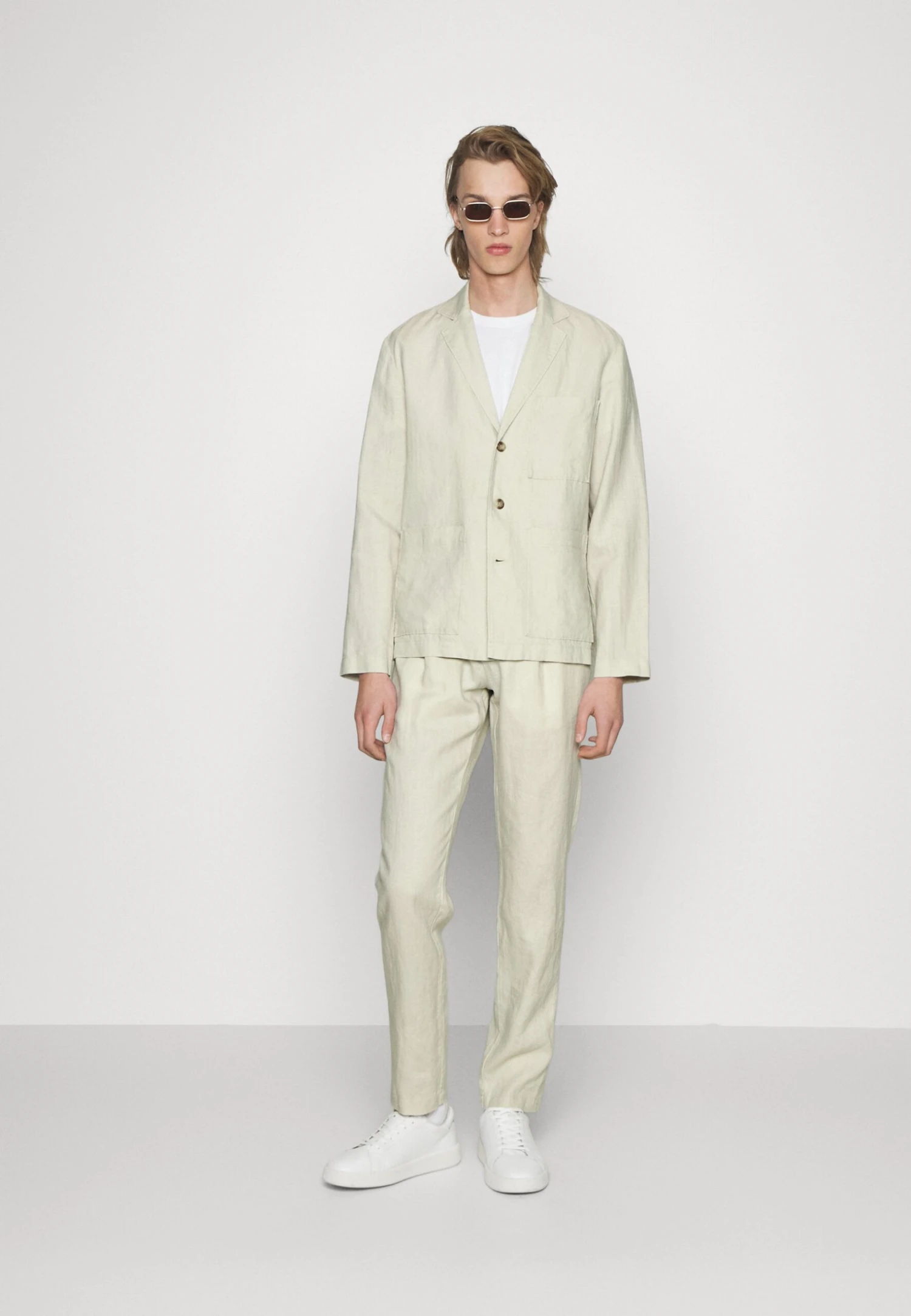 Marc O'Polo Pleats - Trousers - Gray Silk 2 Marc O'Polo Pleats - Trousers - Gray Silk - Image 2