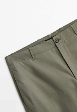 Massimo Dutti Studio - Wide Fit Poplin - Chinos - Khaki -Indicode Men Wear Shop 015eb6afa1694820b6e8c888d3ad47b5
