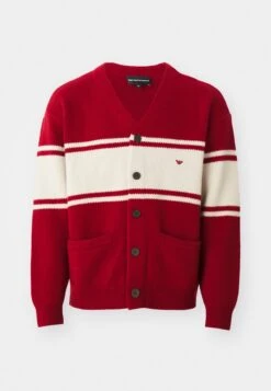 Emporio Armani CARDIGAN - Cardigan - Red/french Oak -Indicode Men Wear Shop 025a6c383eea47969ebe72166833c49d