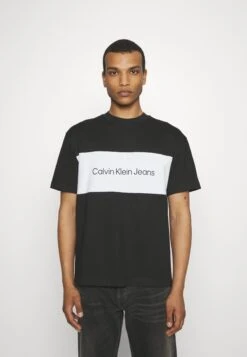 Calvin Klein Jeans Blocking Tee - Print T-Shirt - Black