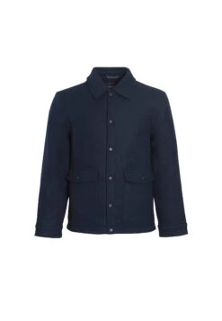 FAUX WOOL BUTTON UP SHACKET - Bomber Jacket - Navy -Indicode Men Wear Shop 065a1b0c642e41f09e51985a4b5b4b99