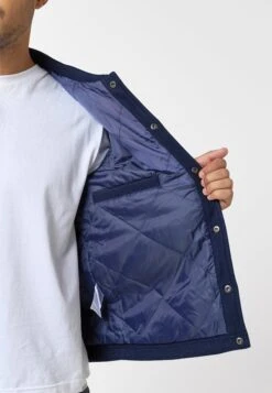 FAUX WOOL BUTTON UP SHACKET - Bomber Jacket - Navy -Indicode Men Wear Shop 07f705fbf16c4a8881a8a56f326e63ba