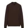 Massimo Dutti CABLE-KNIT CREW NECK - Jumper - Bordeaux