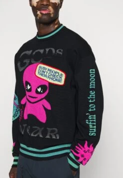 GCDS Wirdo - Jumper - Black -Indicode Men Wear Shop 0890e60a40ee492984a5489f0203f005