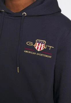 Gant Medium Archive Shield Hoodie - Hoodie - Evening Blue -Indicode Men Wear Shop 10e927d8c2814f13ab3d22ae7be23caf