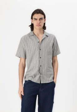 Tom Tailor STRIPED SHIRT - Shirt - Olive/white