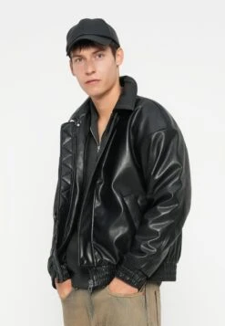 Only & Sons ONSPHILL PADDED - Faux Leather Jacket - Black -Indicode Men Wear Shop 16c164f92e804e489f6ab7932fb37b98