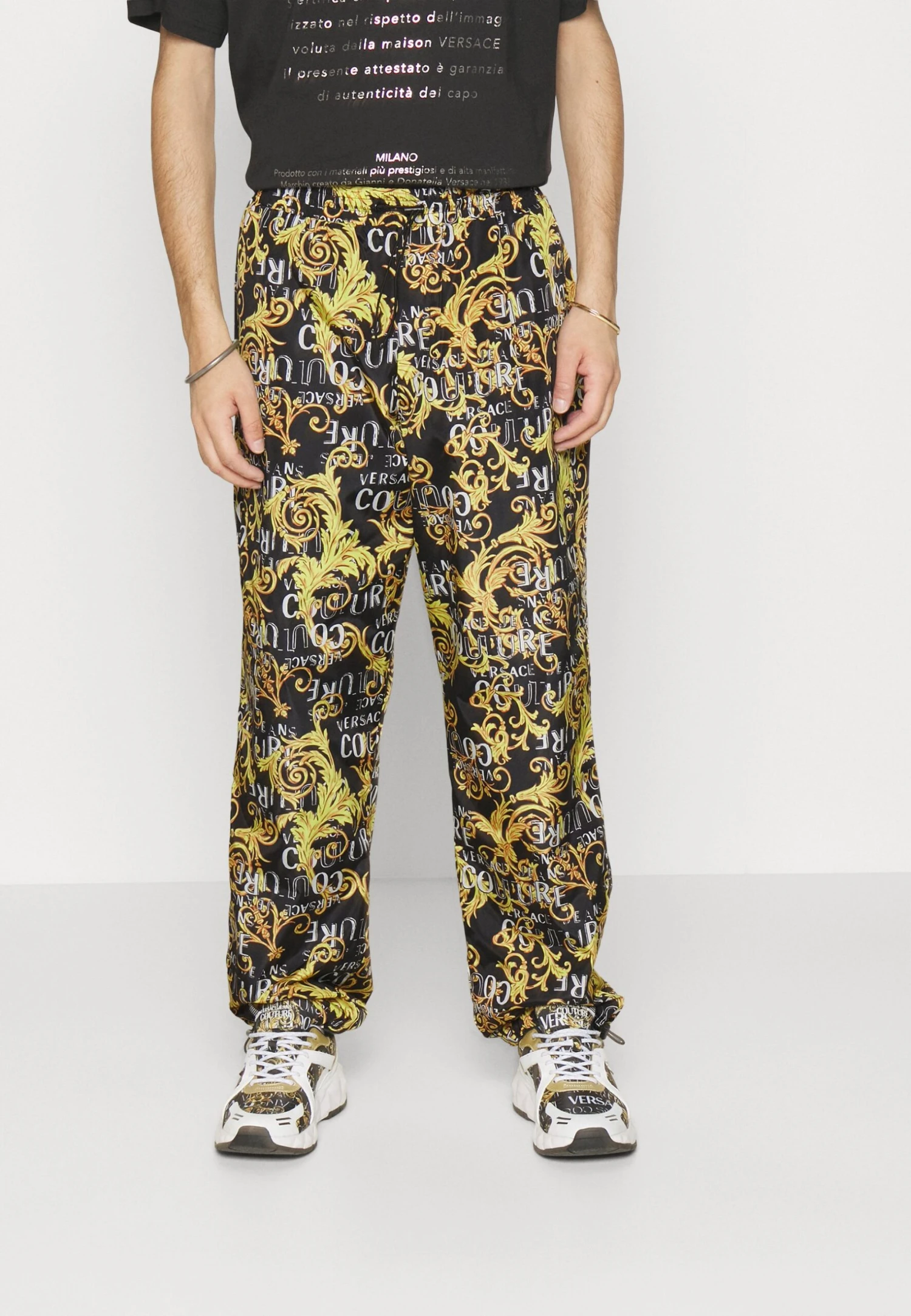 Print Logo- Trousers - Black/Gold 1 Print Logo- Trousers - Black/Gold