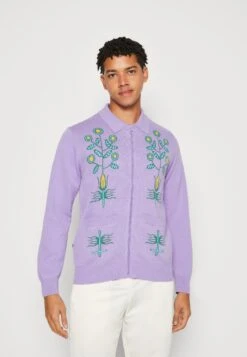 Obey Clothing Totem Zip Cardigan Unisex - Cardigan - Purple