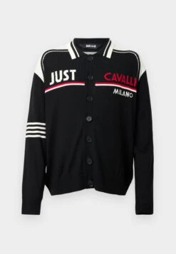 JUST CAVALLI LOGO - Cardigan - Black -Indicode Men Wear Shop 19139fd3dc7048e9be466fda33ad2f19