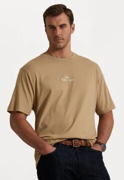 EMBROIDERED LOGO JERSEY T-SHIRT - Print T-shirt - Vintage Khaki 20 EMBROIDERED LOGO JERSEY T-SHIRT - Print T-shirt - Vintage Khaki -Indicode Men Wear Shop 1ea4129e23364417ad1ab94ca31a33ae