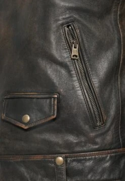 AllSaints EXCLUSIVE MILO BIKER - Leather Jacket - Vintage Black -Indicode Men Wear Shop 210159c3adb647af8b62bf2b2440a43e