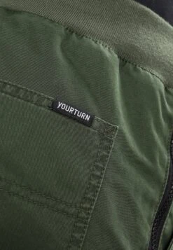 Pier One Cargo Trousers - Dark Green -Indicode Men Wear Shop 267eb1a5169a4c549f08e5f864e0bce4