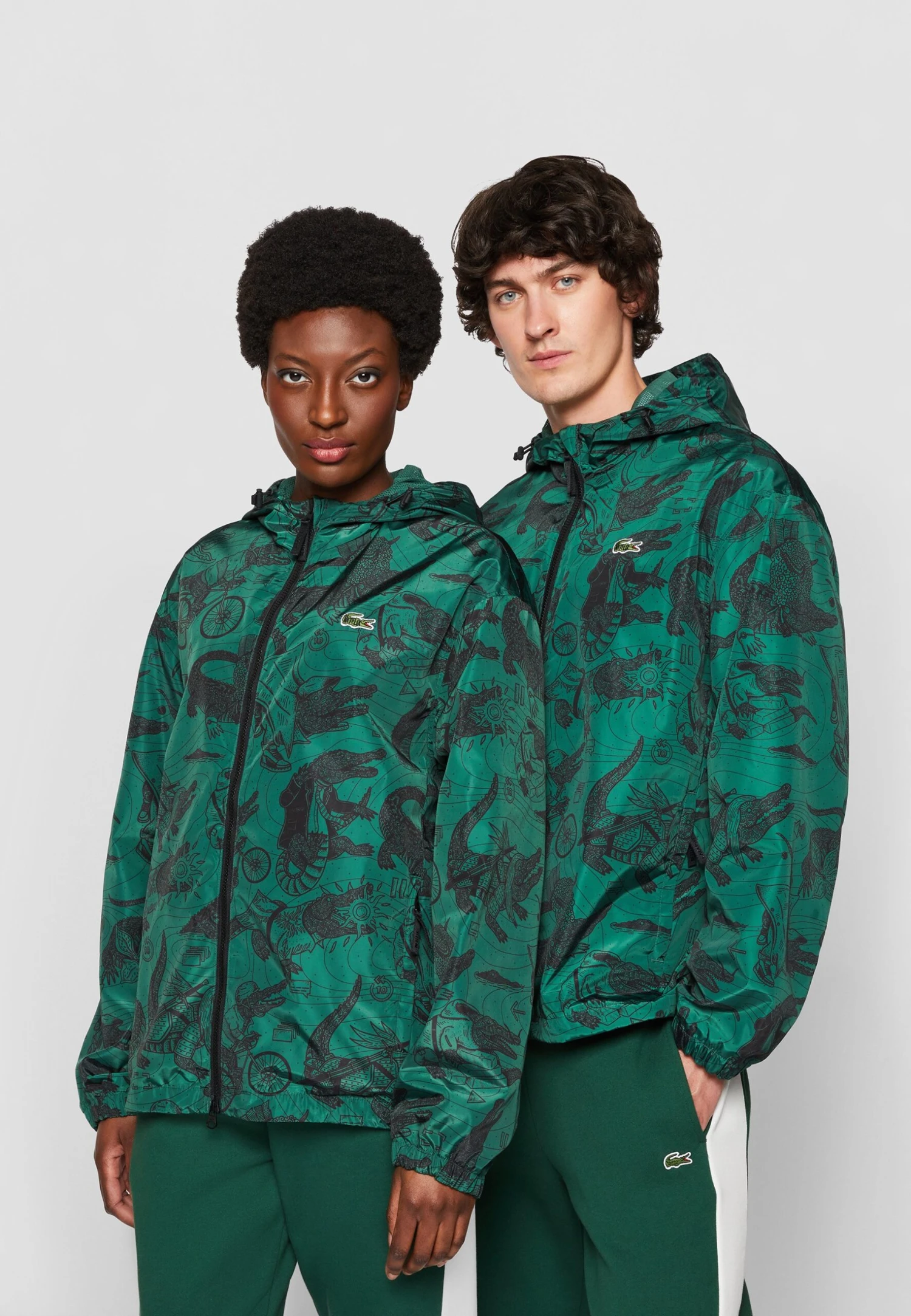 Lacoste X Netflix Unisex - Summer Jacket - Green/Black 3 Lacoste X Netflix Unisex - Summer Jacket - Green/Black - Image 3