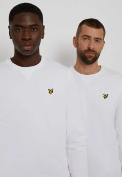 Lyle & Scott Crew Neck - Sweatshirt - White -Indicode Men Wear Shop 2b241ca823024755994cdeaff7b32adf