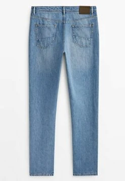 Massimo Dutti Tapered Fit Mid Bleach- Slim Fit Jeans - Blue -Indicode Men Wear Shop 2d85a53d19a34d17a68e14f3f9250418