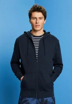 ESPRIT Zip-Up Sweatshirt - Navy -Indicode Men Wear Shop 30083852b0394d2eb58bd4f19c52e352