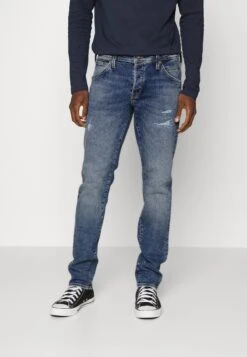 Jack & Jones Jjiglenn Jjfox- Straight Leg Jeans - Blue Denim