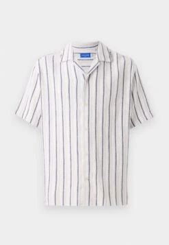 Jack & Jones JORCOBA STRIPE RESORT - Shirt - Ocean Cavern -Indicode Men Wear Shop 318e1d09bbaa413e8047ed01a01a3ccc