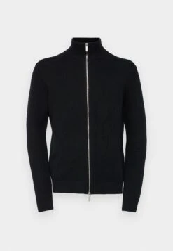 Selected Homme SLHDANE STRUCTURE FULL ZIP - Cardigan - Black -Indicode Men Wear Shop 31a31310dc4b4ad8a580ac98f27b56bc