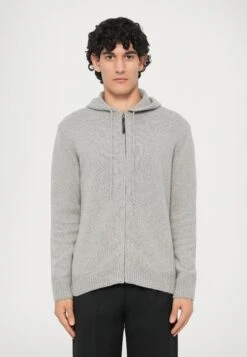 120% Lino LONG SLEEVE MEN - Cardigan - Perla