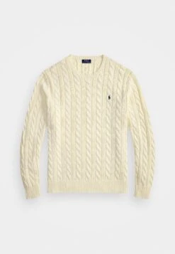 CABLE KNIT COTTON JUMPER - Jumper - Andover Cream -Indicode Men Wear Shop 336e4c9d9c364c0cb26c2fa9b28d3b3f