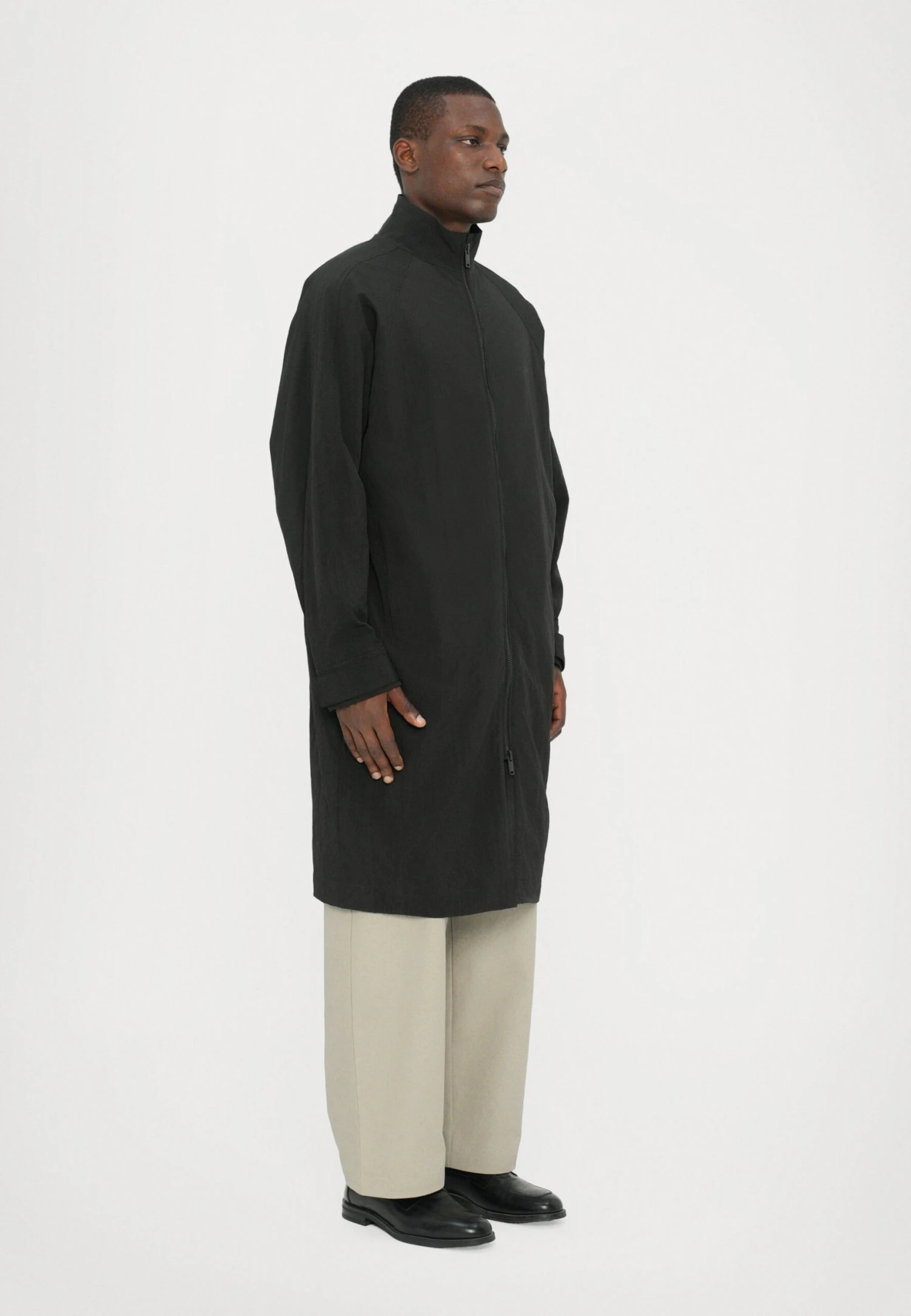 Han Kjøbenhavn LONG TRACK JACKET - Trenchcoat - Anthracite Black 4 Han Kjøbenhavn LONG TRACK JACKET - Trenchcoat - Anthracite Black - Image 4