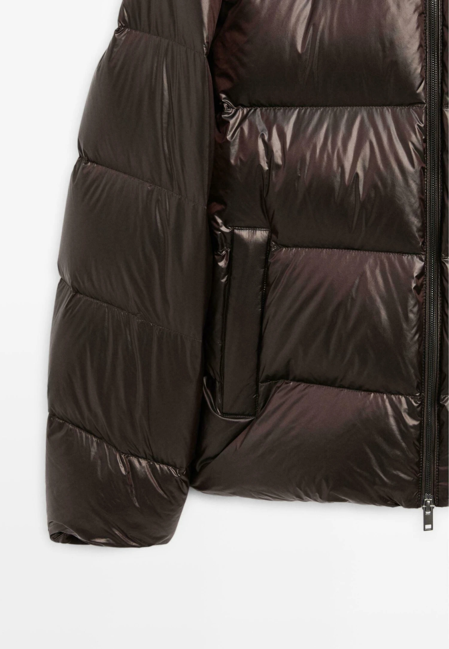 Massimo Dutti WATER-REPELLENT SATIN PUFFER - Down Coat - Dark Brown 13 Massimo Dutti WATER-REPELLENT SATIN PUFFER - Down Coat - Dark Brown - Image 13