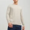 Jack & Jones JJEEMIL CREW NECK - Jumper - Off-white