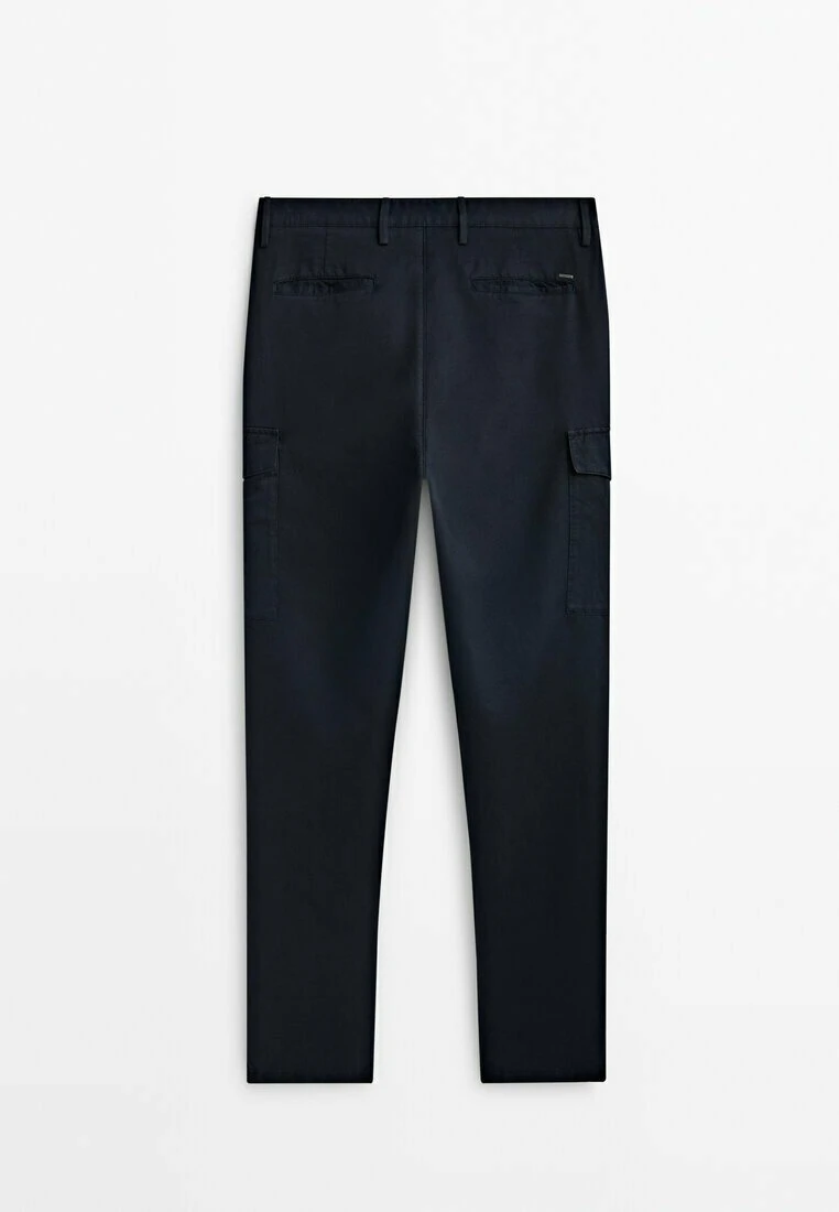 Massimo Dutti Cargo Trousers - Mottled Blue 6 Massimo Dutti Cargo Trousers - Mottled Blue - Image 6