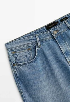 Massimo Dutti Tapered Fit Mid Bleach- Slim Fit Jeans - Blue -Indicode Men Wear Shop 3892c7e0817c496fb2ae95b16402fd2a