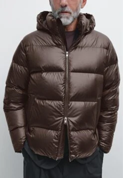 Massimo Dutti WATER-REPELLENT SATIN PUFFER - Down Coat - Dark Brown 20 Massimo Dutti WATER-REPELLENT SATIN PUFFER - Down Coat - Dark Brown -Indicode Men Wear Shop 406f73881e9c4b72be570e9ab4b1d4c5