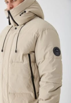 Pier One Winter Coat - Stone -Indicode Men Wear Shop 40dccaf999364c168513127f27a5c47d