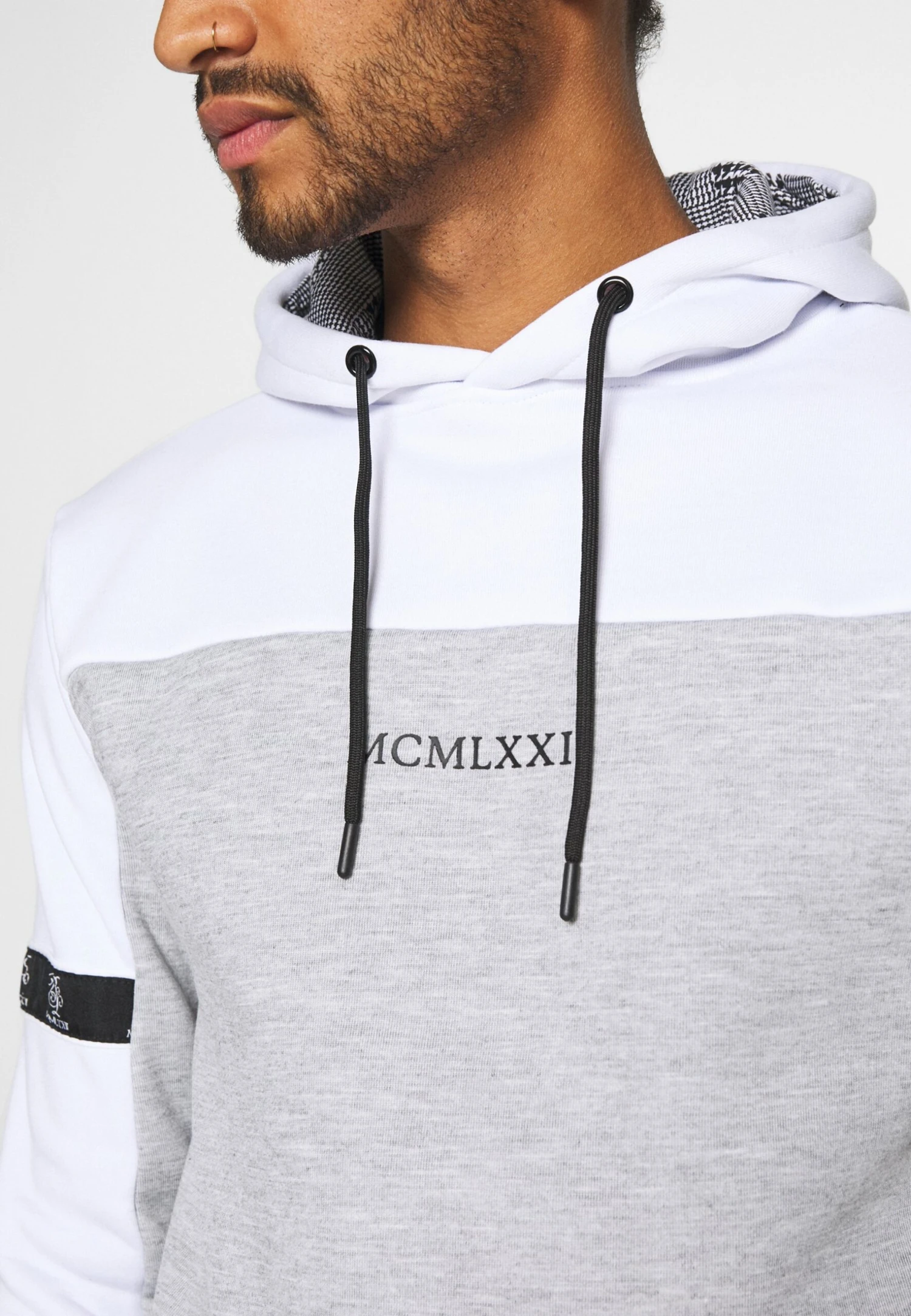 BRAVE SOUL Fulham - Hoodie - Optic White /Grey Marl / Jet Black 6 BRAVE SOUL Fulham - Hoodie - Optic White /Grey Marl / Jet Black - Image 6