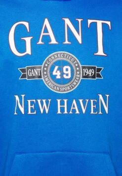 Gant Retro Crest Hoodie - Hoodie - Lapis Blue -Indicode Men Wear Shop 427afad81453461aaaa6a04b31803436