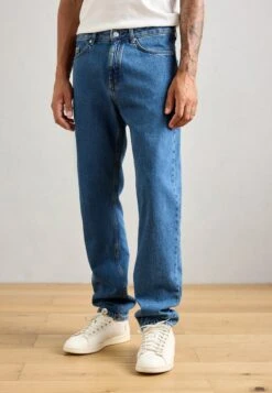 Marc O'Polo DENIM MID WAIST - Straight Leg Jeans - Dark Blue