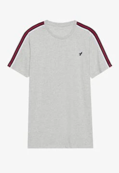 Pier One 2 PACK - Print T-shirt - Bright White,mottled Light Grey -Indicode Men Wear Shop 45289fb5507840febe27d844e48366ed