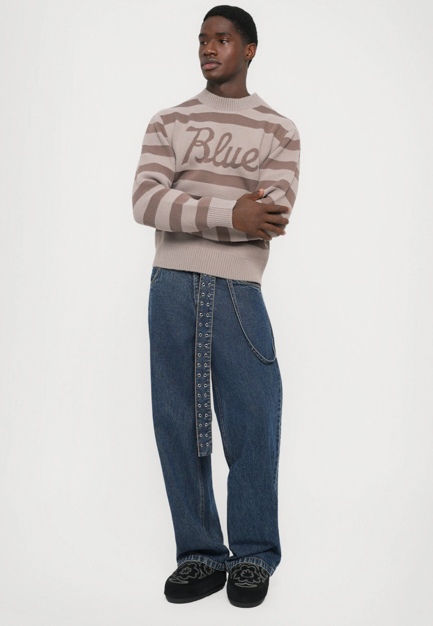 DUSTY ROSE BOXY CREWNECK - Jumper - Beige 5 DUSTY ROSE BOXY CREWNECK - Jumper - Beige - Image 5