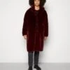 WEEKDAY Albin Coat Unisex - Winter Coat - Deep Winered