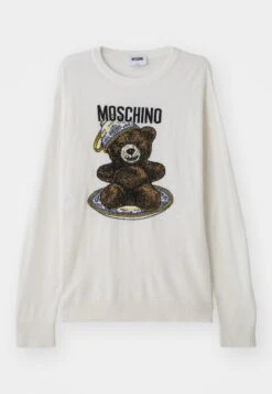 MOSCHINO Jumper - Multi White -Indicode Men Wear Shop 4788c2623f9b4b70b06121335baa31cd