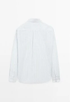 Massimo Dutti REGULAR FIT STRIPED GARMENT - Shirt - White -Indicode Men Wear Shop 47fa9f3fa22f4cd2809af5d6d7144017