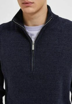 Selected Homme HIGH NECK - Jumper - Sky Captain -Indicode Men Wear Shop 49a016f3482f4e7fb8c8d9710cfc5dfb