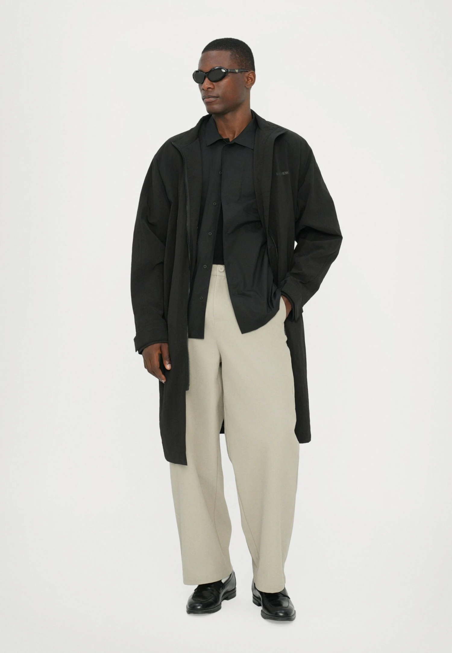 Han Kjøbenhavn LONG TRACK JACKET - Trenchcoat - Anthracite Black 2 Han Kjøbenhavn LONG TRACK JACKET - Trenchcoat - Anthracite Black - Image 2