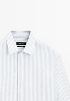 Massimo Dutti REGULAR FIT STRIPED GARMENT - Shirt - White -Indicode Men Wear Shop 4ef4e58b875b44cca12738997569eb6e