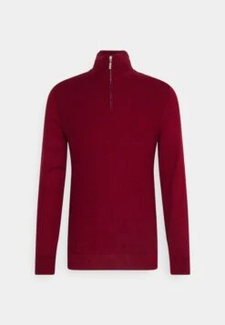 Tom Tailor Structured Troyer - Jumper - Ivy Red -Indicode Men Wear Shop 4f8519b456e440f9b0100df4daec42a7