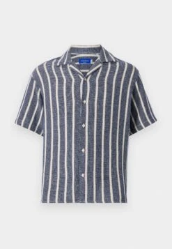 Jack & Jones JORCOBA STRIPE RESORT - Shirt - Ocean Cavern -Indicode Men Wear Shop 51a536ccbff5444c900b60b5904083ff