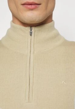J.Lindeberg Kiyan Quarter Zip - Jumper - Safari Beige -Indicode Men Wear Shop 52979db64bb14c6bac959a2a0d2eaef7