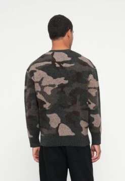 Lyle & Scott BRUSHED CAMOUFLAGE CREW NECK - Jumper - Black Steel -Indicode Men Wear Shop 52e5ba509e5e47aeb99010a26cd3ffc4