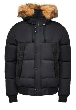 ZAVETTI CANADA AYLMER BOMBER PARKA JACKET - Winter Jacket - Jet Black -Indicode Men Wear Shop 56e3304846304b2c87f288581a348f19