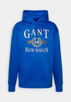 Gant Retro Crest Hoodie - Hoodie - Lapis Blue -Indicode Men Wear Shop 59edb47058464d979a5eabe81f638ae4